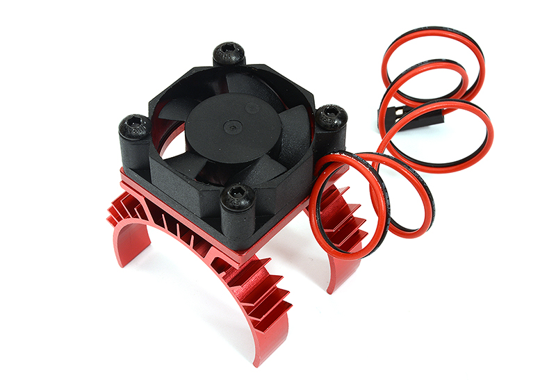 C32035RED Motor Heatsink w/ Cooling Fan 30x30mm for 540/550 Size Motor w/ 36mm O.D. - Image 1