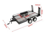 Machined Alloy Flatbed Dual Axle Car Trailer Kit for 1/10 Scale RC 624x339x112mm - Image 5
