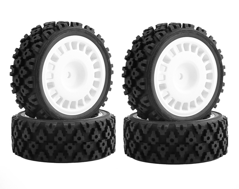 C32051 All Terrain Tire & Wheel Set for Tamiya TT01, TT02 & XV-01 - Image 1