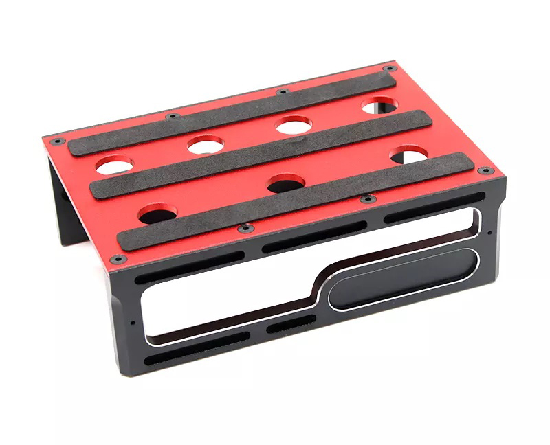C32067BLACKRED Universal Car Stand Workstation (145x98x45mm) for 1/10 Size - Image 1