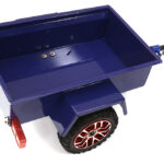 Realistic Blue Metal Cargo Utility Box Trailer for 1/24 Scale RC 144x91x53mm