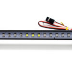 Roof Top Police LED Light Bar 143x35mm w/ Multi Flash Modes for 1/10 Scale