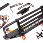 Realistic Front Metal Bumper w/ LED Light for 1/10 Crawler