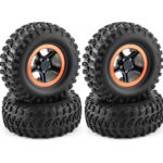 Machined Alloy 5 Spoke Beadlock Wheel (4) for 2.2 Crawler w/ Tires O.D.=114mm