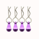 Bent-Up Color Body Clips (4) for 1/8, 1/7 & 1/5 RC Cars & Trucks (LxW=34x12mm)