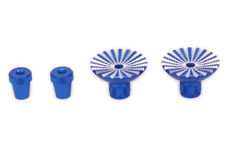 C32291BLUE Transmitter Stick Ends 3mm Size Thumb Style for Futaba Type Radio - Image 1
