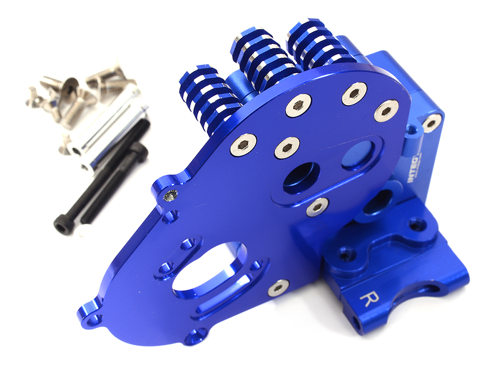 C32294BLUE Blue Alloy Gearbox Housing for 1/10 Slash 2WD, Stampede 2WD & Rustler 2WD 3691A - Image 1