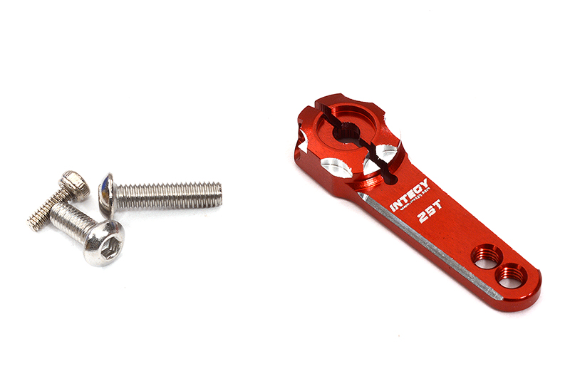 C32295RED Red Billet Machined Alloy 25T Servo Horn for Futaba Servos (r = 21.5, 25mm) - Image 1