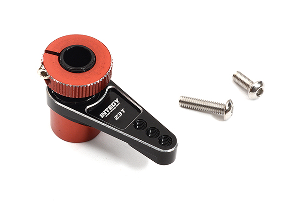 C32296BLACKRED Universal Alloy Servo Saver 23T with Adjustable Tension (r=18, 22 & 25.5mm) - Image 1