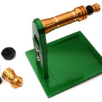 Universal RC Tire Balancer with Hex Adapters 12/14/17/24mm - Green, Max OD 220mm