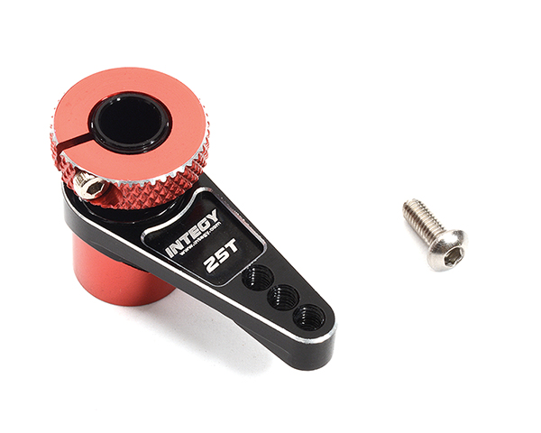 C32304BLACKRED Universal Alloy Servo Saver 25T w/ Adjustable Tension (r=18, 22 & 25.5mm) - Image 1