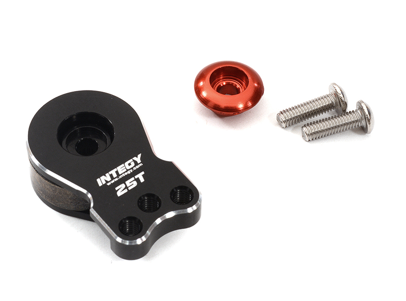 C32306BLACK Universal Alloy Servo Saver 25T for Futaba Servo (r=16, 18mm) - Image 1