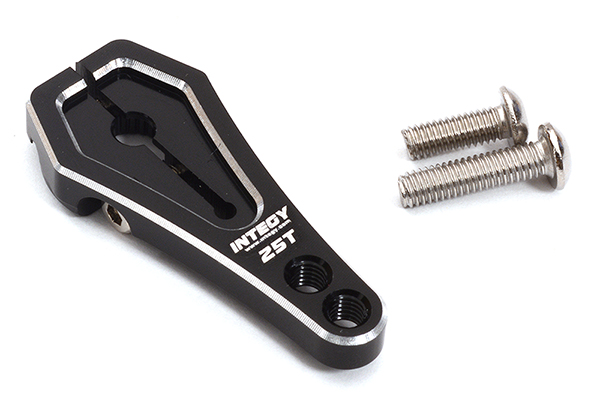 C32317BLACK Billet Machined Alloy Servo Horn 25T for Futaba Servo (r=20, 24mm) - Image 1