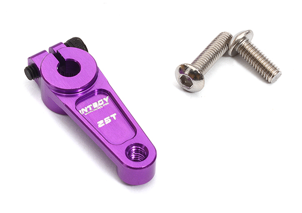 C32319PURPLE Purple Billet Machined Alloy Servo Horn 25T for Futaba Servos (r = 19mm) - Image 1