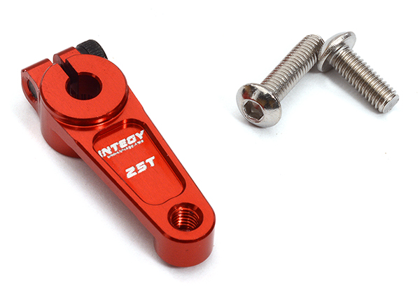 C32319RED Red Billet Machined Alloy Servo Horn 25T for Futaba Servos (r = 19mm) - Image 1