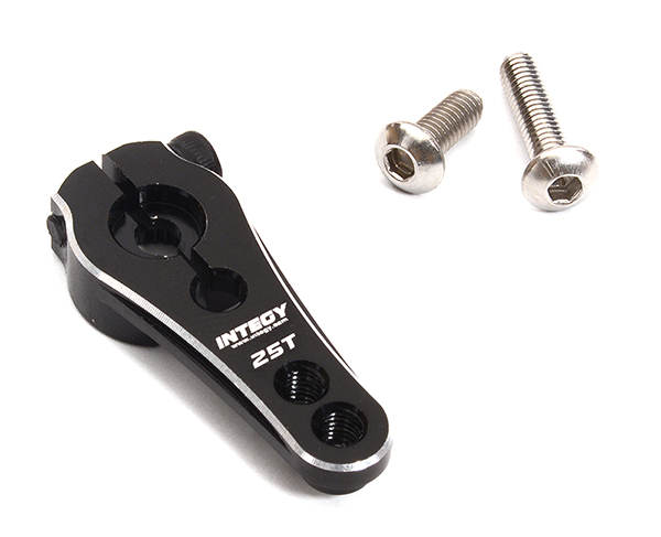 C32320BLACK Billet Machined Alloy Servo Horn 25T for Futaba Servo (r=16, 20mm) - Image 1