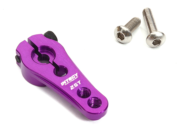 C32320PURPLE Purple Billet Machined Alloy Servo Horn 25T for Futaba Servos (r = 16mm, 20mm) - Image 1