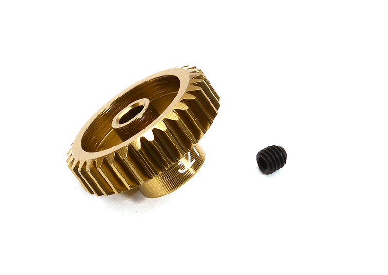 C32361 7075 Alloy 48 Pitch Hard Coating Pinion 32T, 3.17mm Bore/Shaft - Image 1