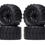 Off-Road 1/10 Size Wheel for 12mm & 14mm Hex & Tire Set (4) OD=125mm W=67mm