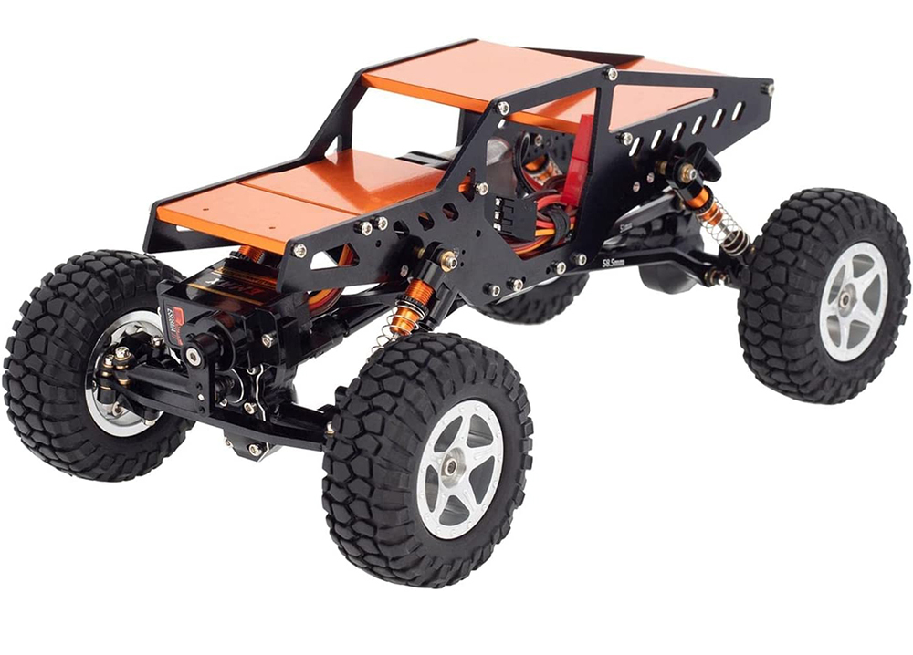 C32379ORANGE Complete Alloy Conversion Kit w/Roll Cage, Servo, Motor for Axial 1/24 SCX24 C10 - Image 1