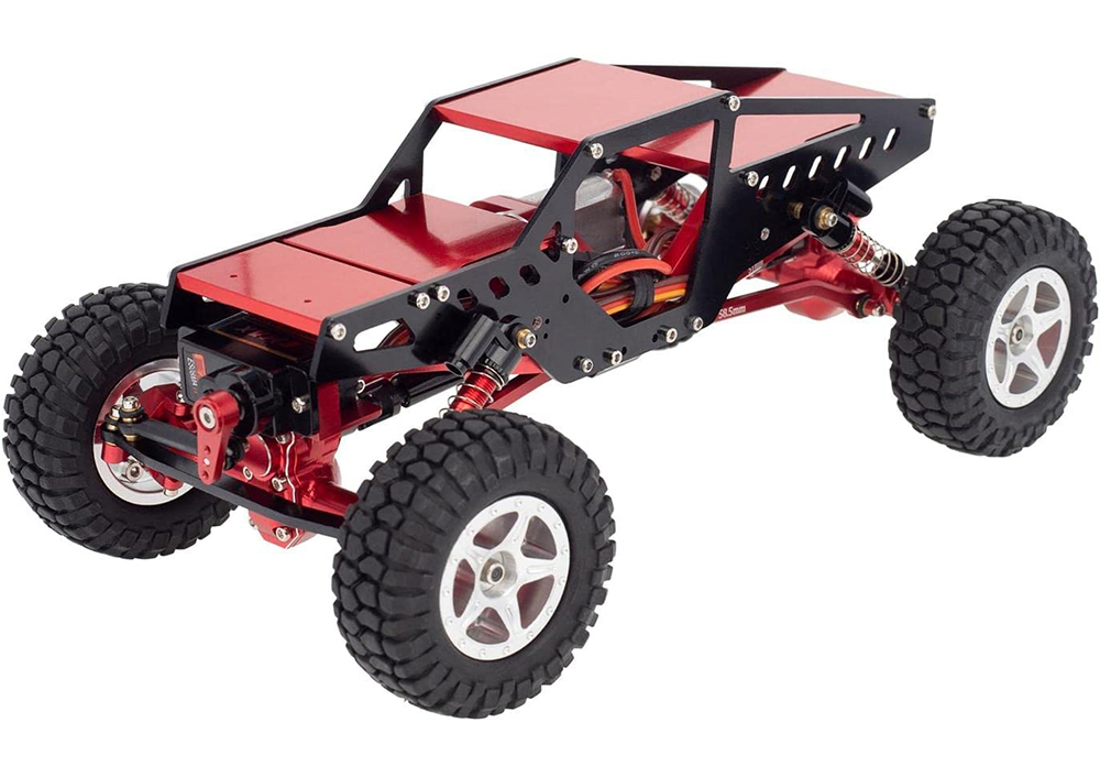 C32379RED Complete Alloy Conversion Kit w/Roll Cage, Servo, Motor for Axial 1/24 SCX24 C10 - Image 1