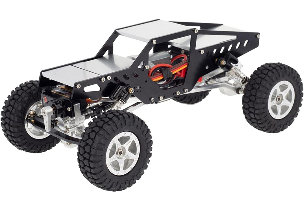 C32379SILVER Complete Alloy Conversion Kit w/Roll Cage, Servo, Motor for Axial 1/24 SCX24 C10 - Image 1