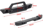 Alloy Machined Front & Rear Bumper Set w/ LED (4) for Axial 1/24 SCX24 - Image 2