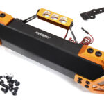 Orange Heavy-Duty Metal Bumper with LED Lights for Traxxas X-Maxx 4X4 7735