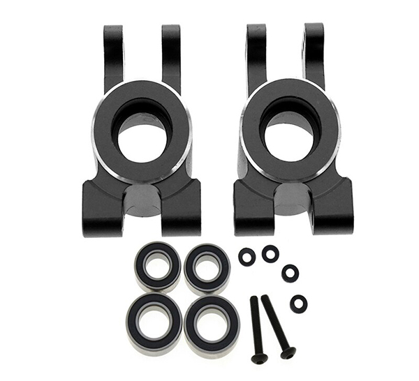 C32472BLACK Alloy Machined Rear Hub Carriers for Traxxas 1/8 Sledge 4WD Monster Truck 9552 - Image 1
