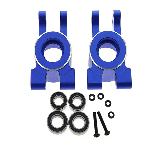 C32472BLUE Alloy Machined Rear Hub Carriers for Traxxas 1/8 Sledge 4WD Monster Truck 9552 - Image 1