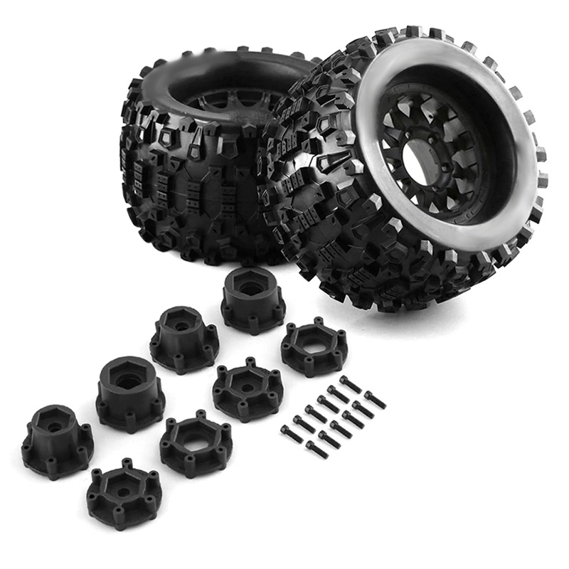 C32513 Tires, Wheels & Inserts MK22 Style w/ 14mm & 17mm Hex for 1/8 Size 2pcs OD=165mm - Image 1
