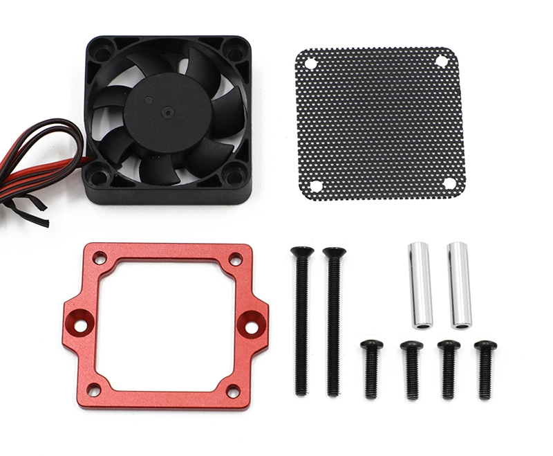 C32523RED High Speed Red Cooling Fan Kit Compatible with Traxxas ESC T4, T6, XL5 - Image 1
