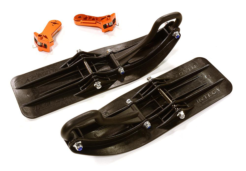 C32550ORANGE Orange Front Sled Attachment Conversion Kit for Losi 1/5 DBXL-E 2.0 4WD(for RWD) - Image 1