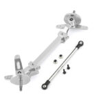 Alloy Machined Silver Front Beam Axle with Steering for 1/14 Semi-Tractor