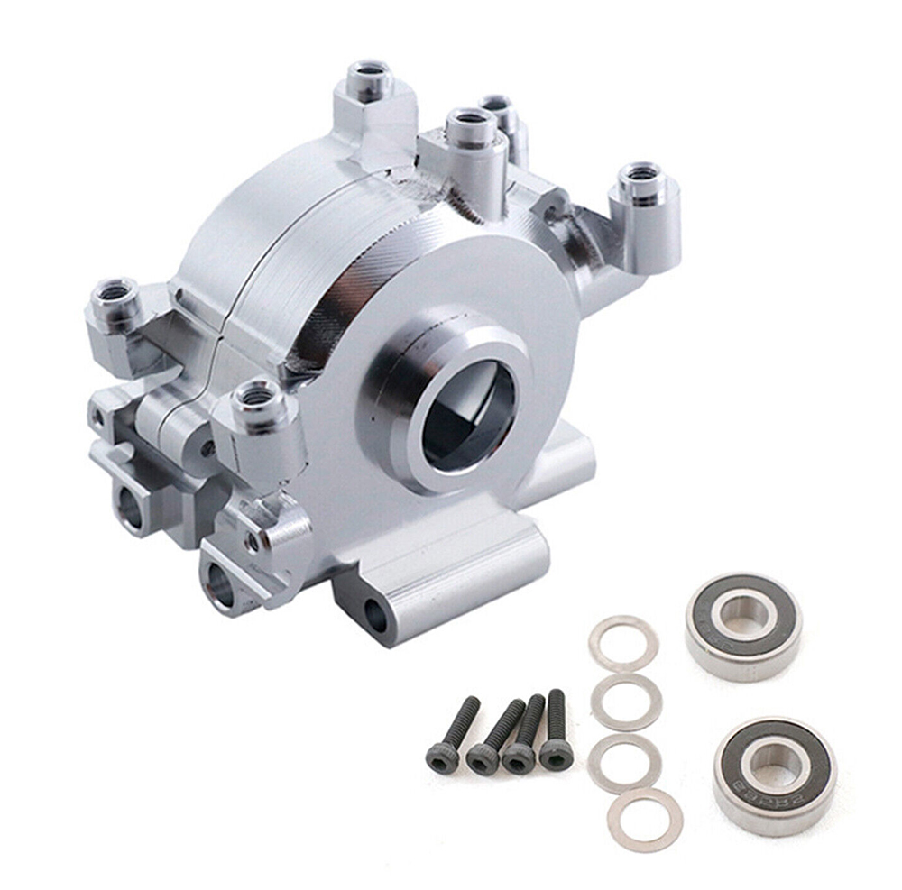 C32616SILVER Alloy Machined Front Gearbox Housings for Losi 1/10 Baja Rey & Rock Rey - Image 1