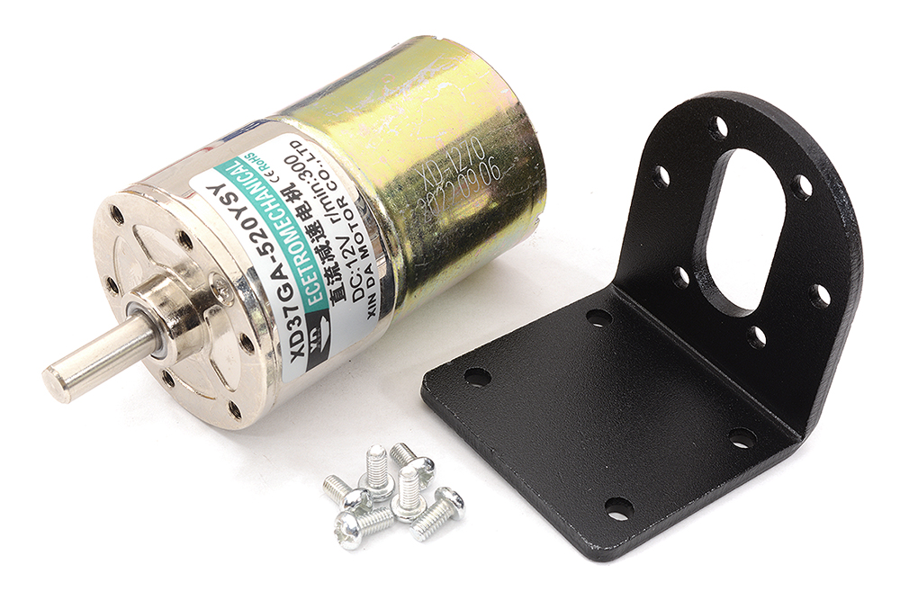 C32640 37GA520 (10W) DC Motor w/ Gear Reduction Gearbox & Motor Mount 12v300 - Image 1