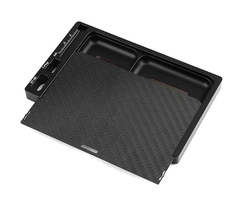 C32662 Black Magnetic Hardware Storage Tray Organizer Workstation 135x84x12mm - Image 1