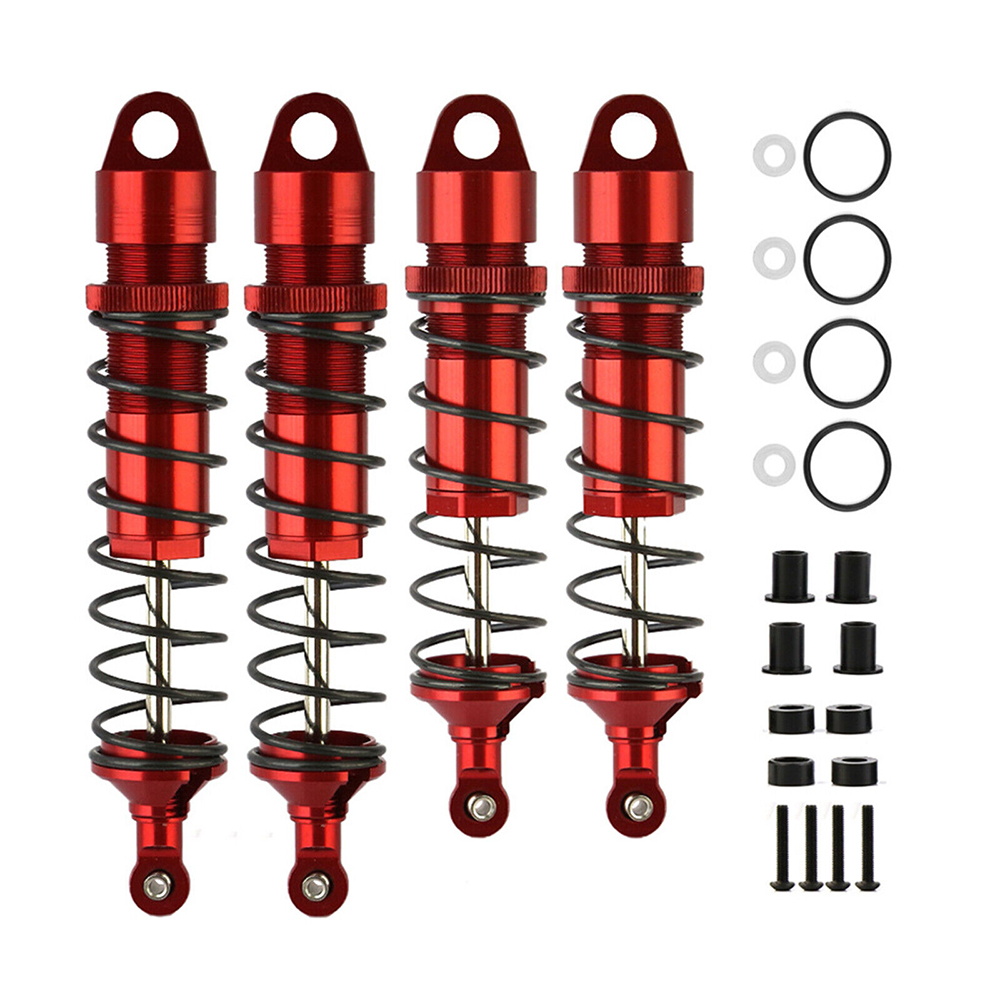 C32708RED Machined Shock Absorber Set (4) for Traxxas 1/8 Scale Sledge Buggy 9660 9661 - Image 1