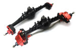 Black Red Machined Front & Rear Axles for Axial Capra 1.9 Buggy 232004 232005 - Image 2