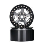 2.2 Size Alloy Machined 5 Spoke Wheels (2) 118g Each for 1/10 Scale Crawler