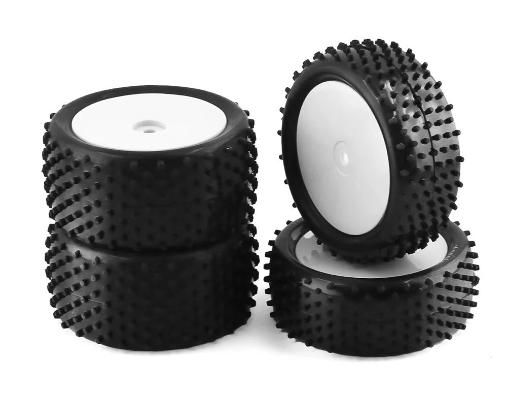C32733 Wheel & Tire Set w/ 12mm Hex for 1/10 Scale Off-Road - 87mm Diameter - Image 1