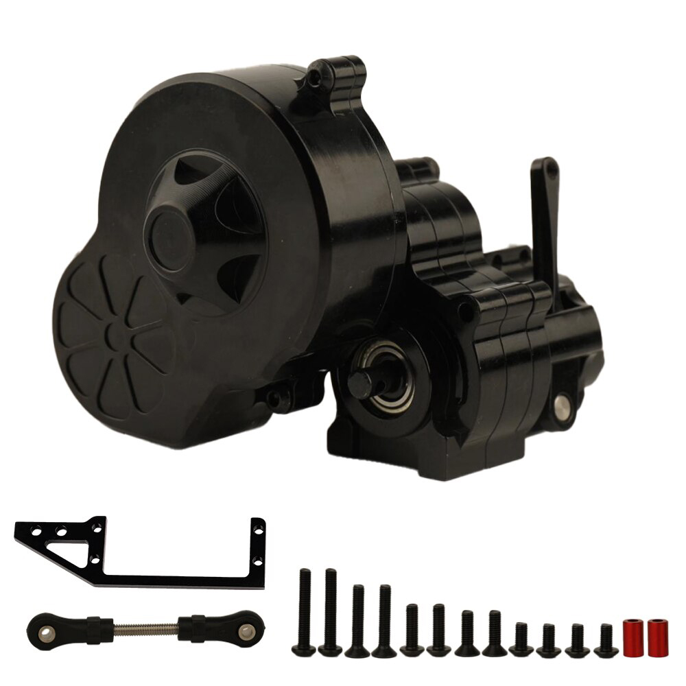 C32737BLACK Alloy Machined Main Gearbox w/ Dig Unit for Axial SCX-10 & Wraith 2.2 - Image 1