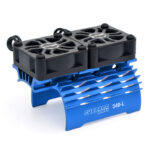 Blue Surpass Alloy Heatsink with Dual Cooling Fans for 540/550 Size Motors