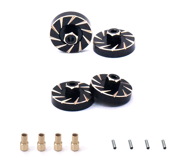 C32862 Brass Alloy Wheel Hex (4) Set 16g Each for Traxxas 1/18 TRX-4M Crawler 9750 - Image 1