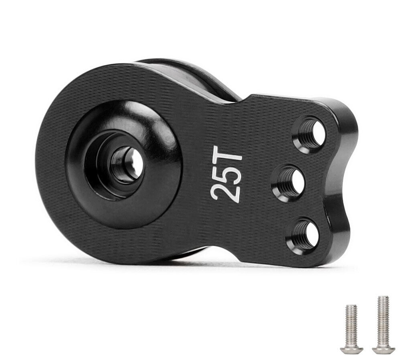 C32897BLACK Universal Alloy Servo Saver 25T for Futaba Servo (r=16, 19mm) - Image 1