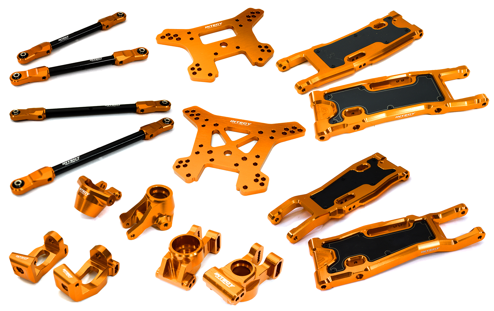 C32955ORANGE Complete Orange Suspension Upgrade Kit for Traxxas Sledge 4WD 1/8 Scale - Image 1