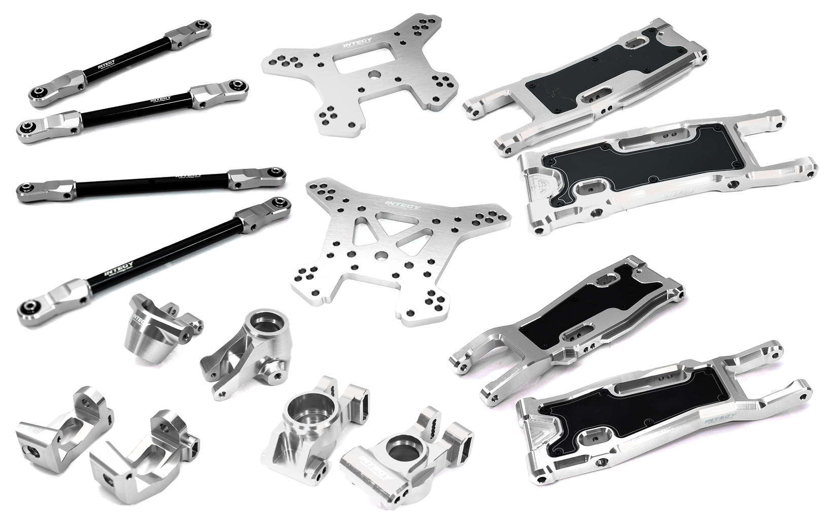 C32955SILVER Silver Complete Suspension Upgrade Kit for Traxxas Sledge 4WD 1/8 Scale - Image 1