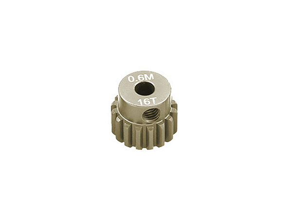 C33058 7075 Alloy 16T Mod 0.6 Pinion Gear for Brushless RC, 3.17mm Shaft - Image 1
