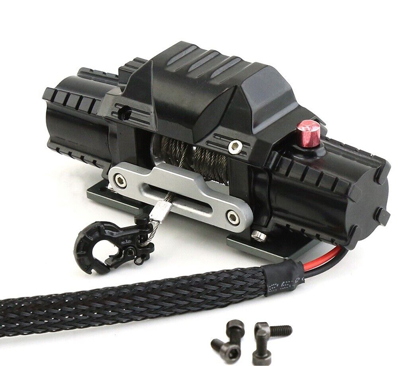 C33156 Realistic Alloy Machined Twin Motor Winch Kit for 1/10 Scale Off-Road Crawler - Image 1
