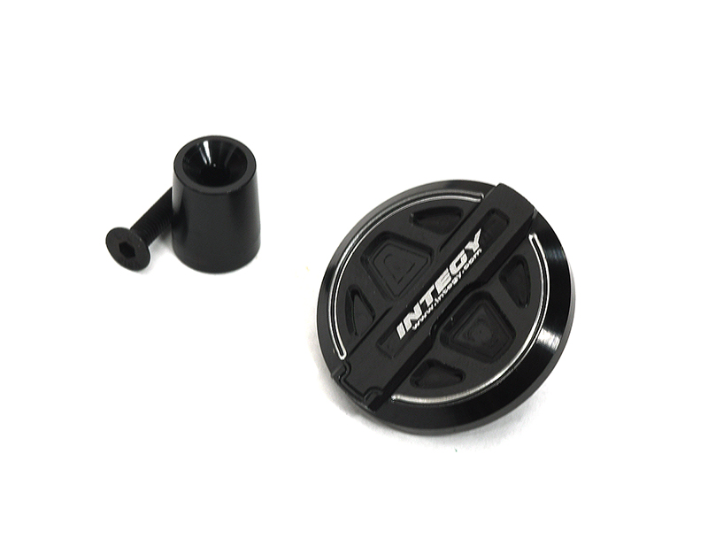 C33251BLACK Black Billet Machined Fuel Filler Cover Upgrade for Axial SCX6 RC Crawler 250004 - Image 1